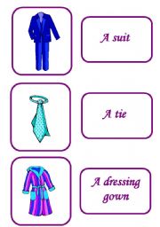 English Worksheet: clothes memory  game 5 / 12