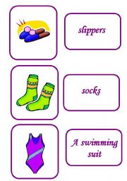 English Worksheet: clothes memory game 6 / 12