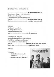 English Worksheet: Song 