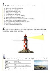 English Worksheet: Lighthouses 2-Activities
