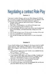 English Worksheet: Negotiation