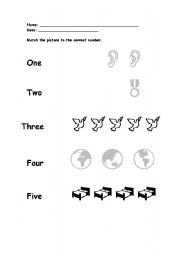 English worksheet: numbers