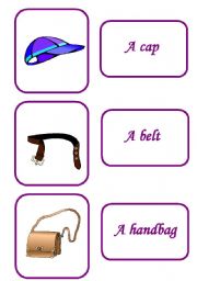 English Worksheet: clothes memory game 8 / 12