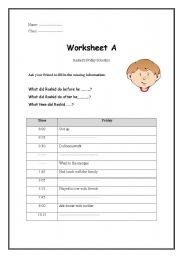 English Worksheet: Ask and Answer - past tense