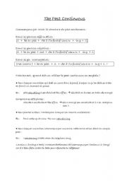 English worksheet: The past continuous