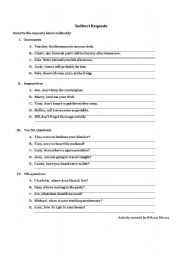 English Worksheet: Indirect Requests