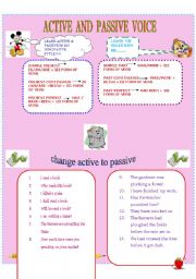 English Worksheet: active and passive voice(29-08-2008)