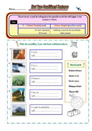 English Worksheet: First type conditional sentences