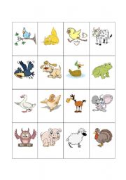 English Worksheet: Barnyard Animal Flashcards 3