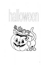 English Worksheet: halloween project