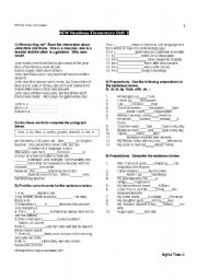 English Worksheet: test elementary