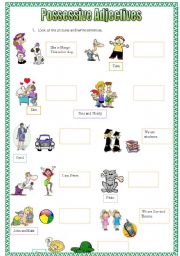 English Worksheet: Possessive Adjectives