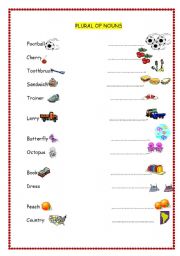 English Worksheet: regular and irregular pronouns