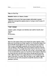 English worksheet: Art Reviews