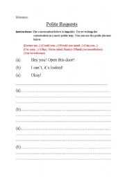 English Worksheet: Polite Requests