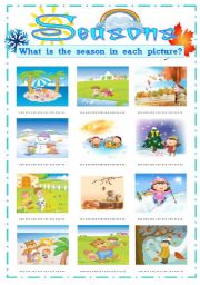 English Worksheet: SEASONS OF THE YEAR