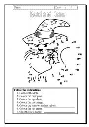 English Worksheet: Read and draw