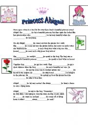 English Worksheet: Princess Abigail- Irregular Verbs