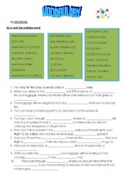 English Worksheet: Tourism Vocabulary