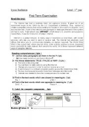 English Worksheet: Internet vocabulary