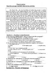 English Worksheet: eating habits