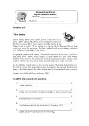 English worksheet: The Dodo birds