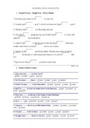 English Worksheet: Evaluation exam