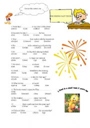 English Worksheet: past tense