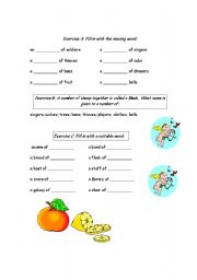 English worksheet: collective nouns