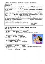 English Worksheet: A little bit of everything!