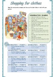 English Worksheet: Shopping for clothes Roleplay activity