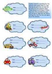 English Worksheet: Svetlanas stickers Part2  /2