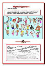 English Worksheet: Physical Appearance