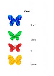 English worksheet: Colours