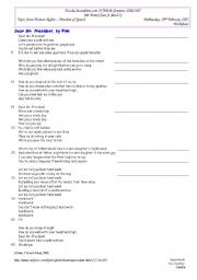 English worksheet: Materials on the lesson - Freedom of Speech