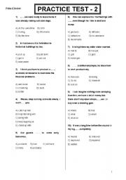 worksheet practice test