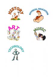English Worksheet: STICKERS. SUBJECTS. PART 2/2