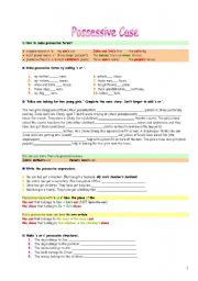 English Worksheet: Possessive Case