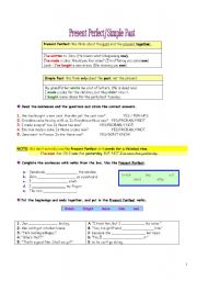 English Worksheet: Present Perfect/Simple Past
