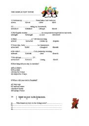 English Worksheet: SIMPLE PAST