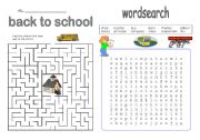 English Worksheet: Back to school