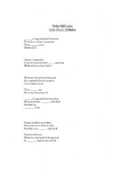 English worksheet: Violet Hill By Coldplay.
