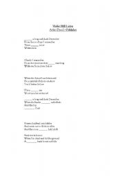 English Worksheet: Violet Hill By Coldplay.