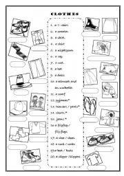 English Worksheet: CLOTHES