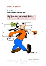 English Worksheet: Goofy