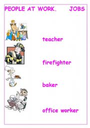 English worksheet: people at work