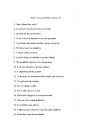 Practice worksheet (count and non count nouns)