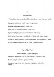 English worksheet: Using the preposition 