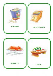 English Worksheet: FOOD FLASHCARDS 3