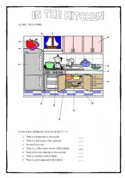 English Worksheet: IN THE KITCHEN